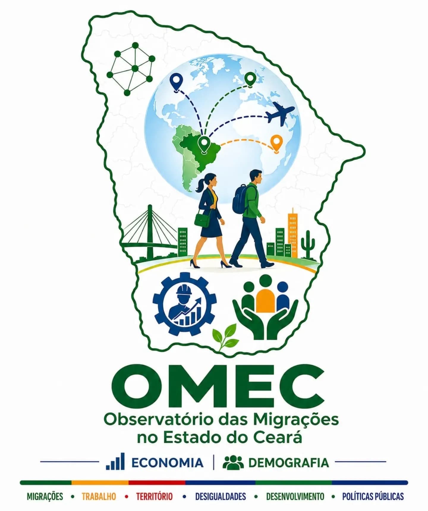 Nova identidade visual do Observatório das Migrações no Estado do Ceará