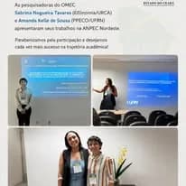 Publicação sobre a participação de pesquisadoras do OMEC na ANPEC Nordeste
